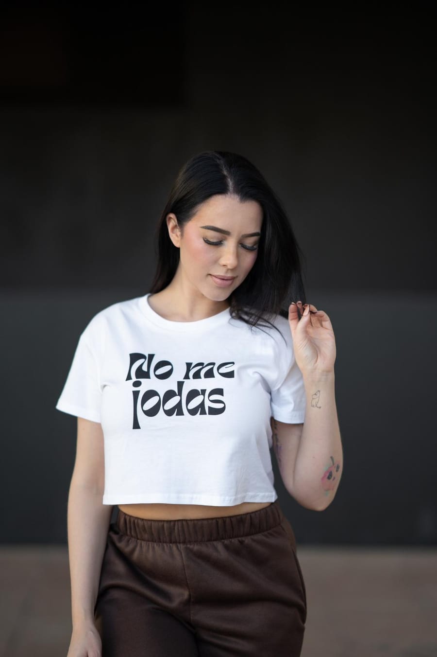 Camiseta blanca con la frase no me jodas
